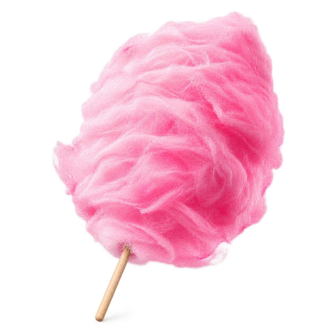 Roze suikerspin op een stokje